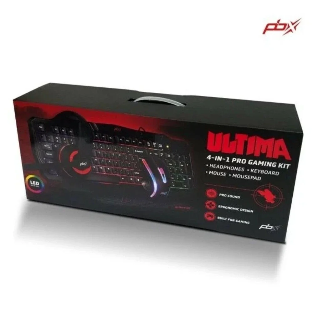Packard Bell Ultima 4-in-1 Gaming Kit Bundle Mouse/Mousepad/Keyboard/Headphones